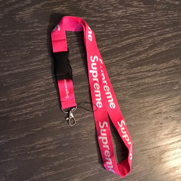 Hot Pink White Supreme Lanyard | Poshmark
